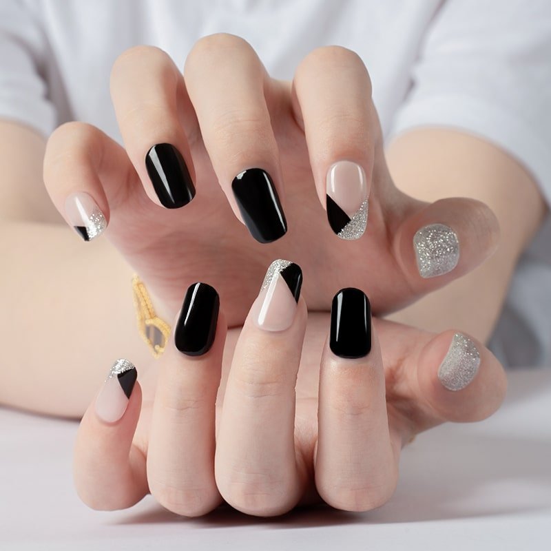 Black Diamond French - UVNAILZ